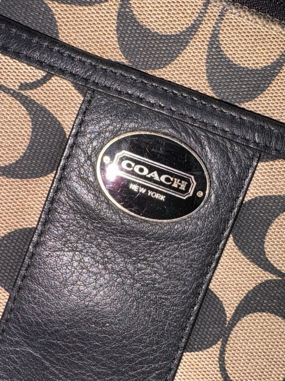 Coach Signature Crossbody in Brown and Black